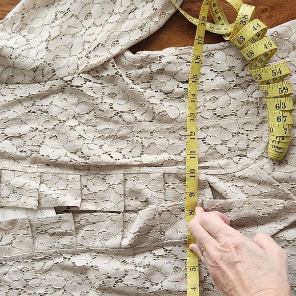 Yvonne Marie, Lace Blazer Jacket, Pale Grey, Medium, Ruffle, Beautiful - Picture 9 of 10